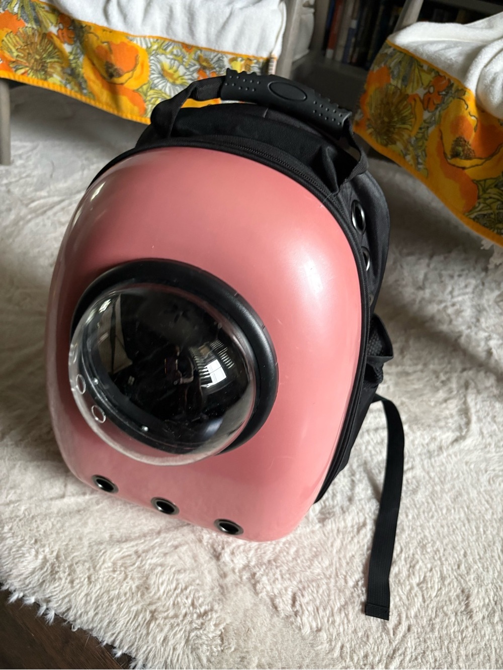 Pink Pet Carrier Backpack with Bubble Window